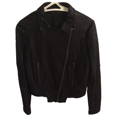 Pre-owned 2nd Day Leather Jacket In Black