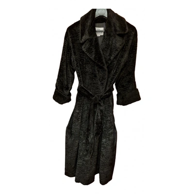Pre-owned Gai Mattiolo Wool Coat In Black