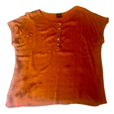Pre-owned Selected Silk T-shirt In Orange