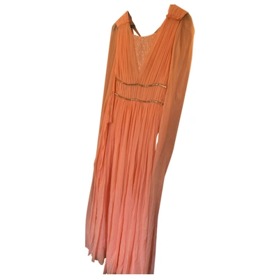 Pre-owned Alberta Ferretti Silk Maxi Dress In Orange