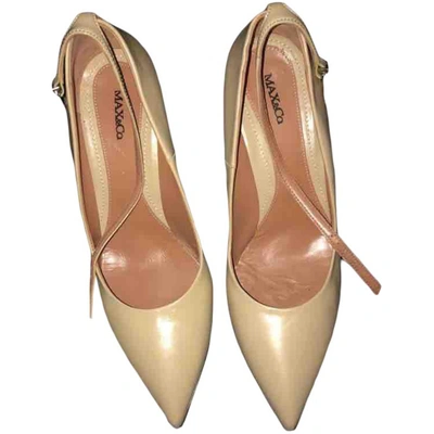 Pre-owned Max & Co Leather Heels In Beige