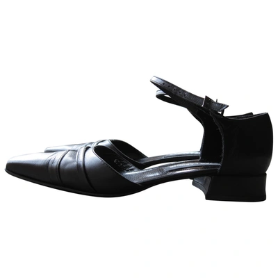 Pre-owned Ted Lapidus Leather Sandals In Black