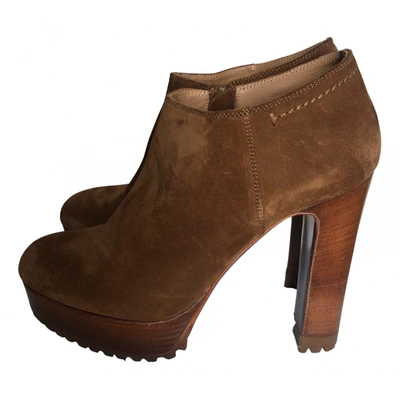 Pre-owned L'autre Chose Ankle Boots In Camel