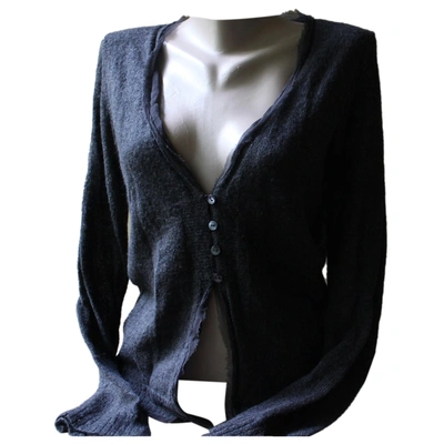 Pre-owned Luisa Cerano Wool Cardigan In Anthracite