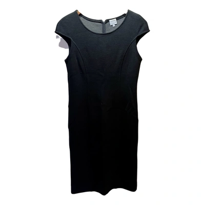 Pre-owned Armani Collezioni Wool Mid-length Dress In Black