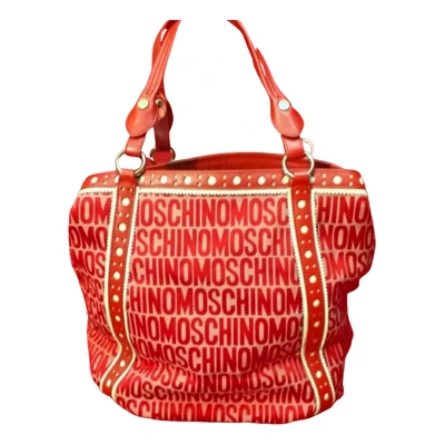 Pre-owned Moschino Cloth Tote In Red