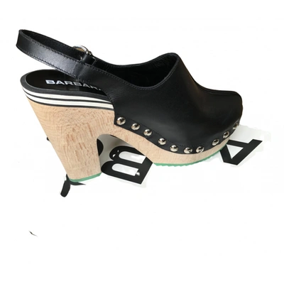 Pre-owned Barbara Bui Leather Mules & Clogs In Black