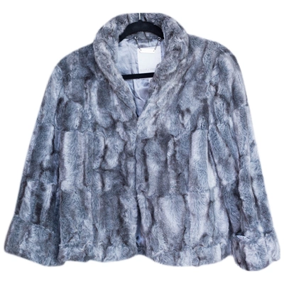 Pre-owned John Rocha Faux Fur Jacket In Grey