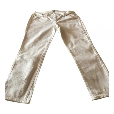 Pre-owned Jcrew Straight Jeans In White