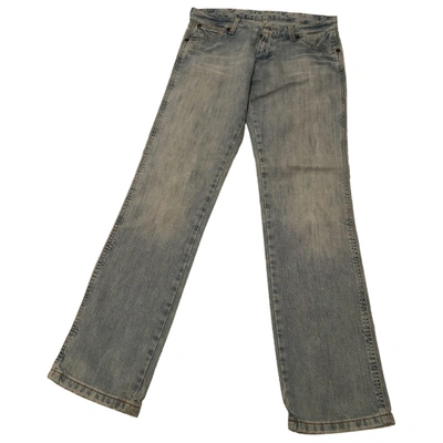 Pre-owned Wrangler Straight Jeans In Blue