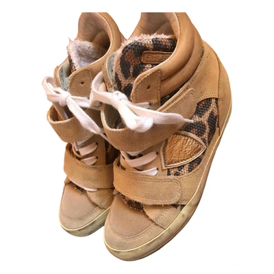 Pre-owned Philippe Model Trainers In Beige