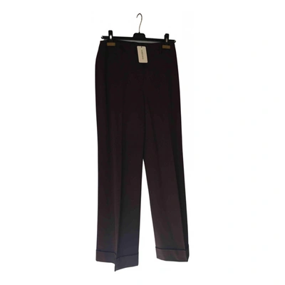 Pre-owned Georges Rech Straight Pants In Brown