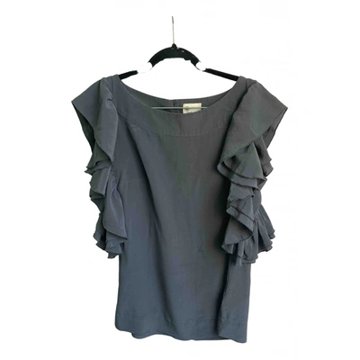 Pre-owned Stella Forest Silk Blouse In Grey