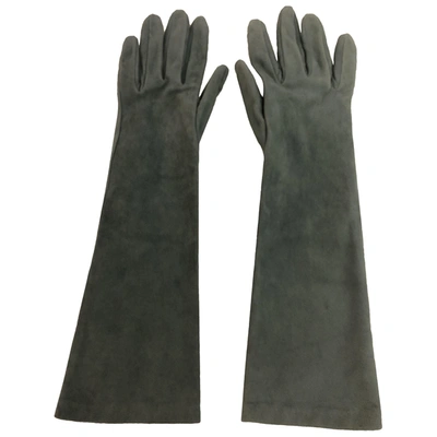 Pre-owned Max & Co Gloves In Blue