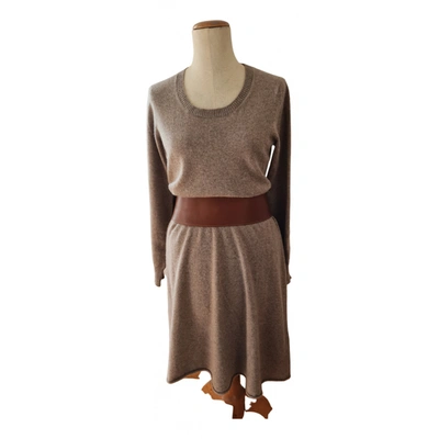 Pre-owned Cruciani Cashmere Mid-length Dress In Beige
