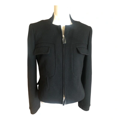 Pre-owned Giorgio Armani Wool Short Vest In Black