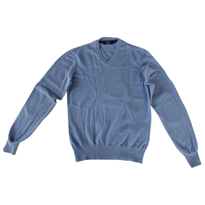 Pre-owned Hackett London Cashmere Pull In Blue