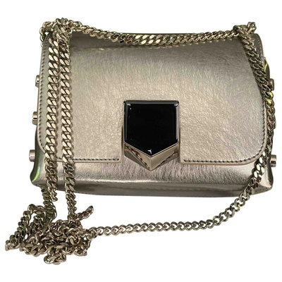 Pre-owned Jimmy Choo Leather Crossbody Bag In Silver