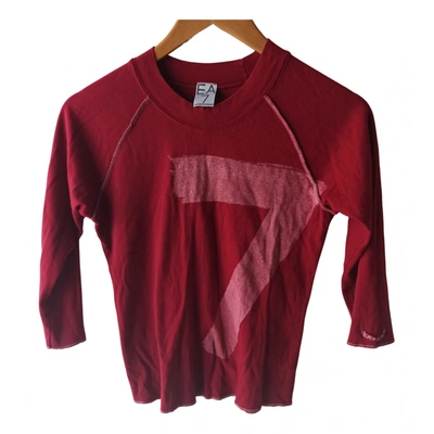 Pre-owned Emporio Armani Jersey Top In Red