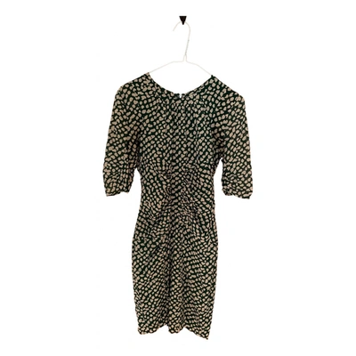 Pre-owned Whistles Silk Mid-length Dress In Green