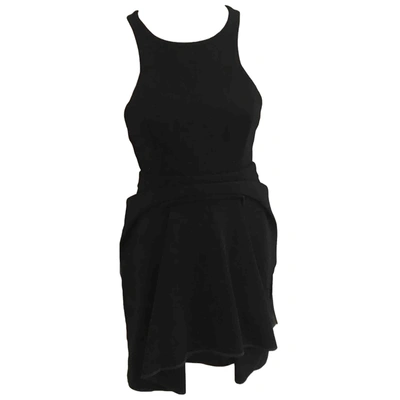 Pre-owned Jasmine Di Milo Wool Mini Dress In Black