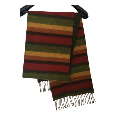 Pre-owned Massimo Dutti Wool Scarf In Multicolour