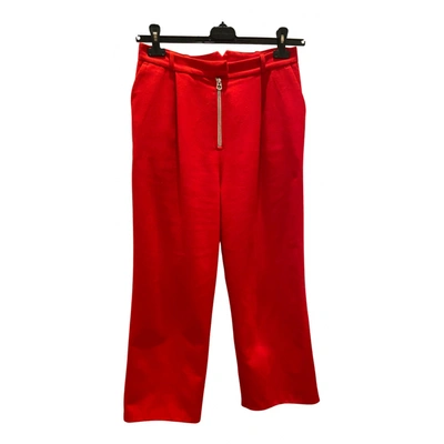 Pre-owned Rue Blanche Wool Straight Pants In Red