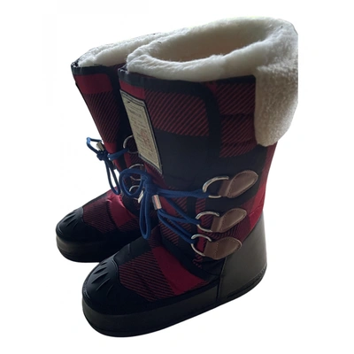 Pre-owned Dsquared2 Cloth Snow Boots In Red