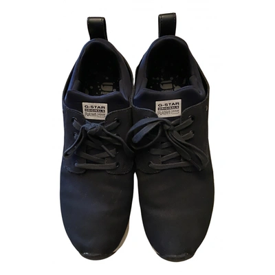 Pre-owned G-star Raw Cloth Low Trainers In Navy