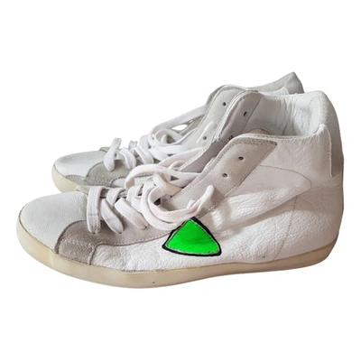 Pre-owned Philippe Model Leather High Trainers In White