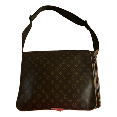 Pre-owned Louis Vuitton Abbesses Messenger Cloth Bag In Brown