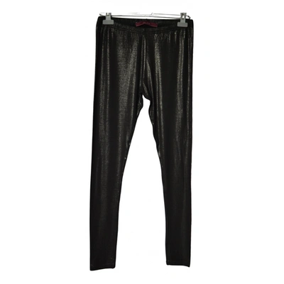 Pre-owned One Step Black Viscose Trousers