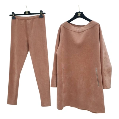 Pre-owned Alaïa Wool Trousers In Camel
