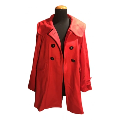 Pre-owned French Connection Wool Coat In Red