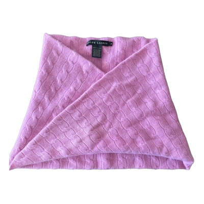 Pre-owned Ralph Lauren Cashmere Scarf In Pink
