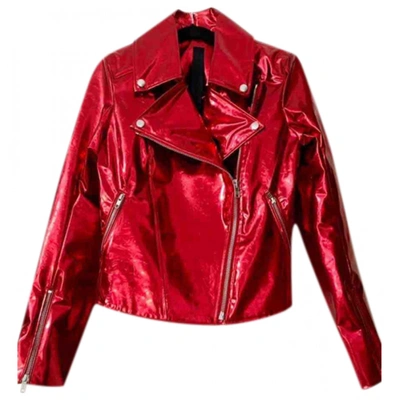 Pre-owned Gareth Pugh Vegan Leather Jacket In Red