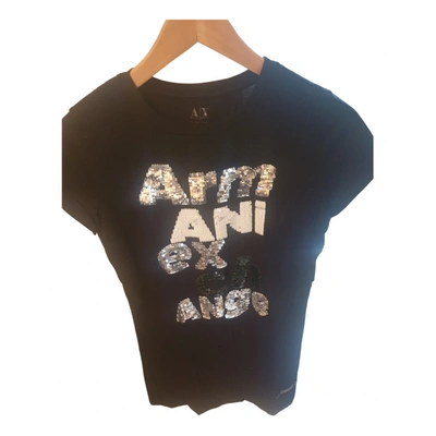 Pre-owned Emporio Armani Glitter T-shirt In Black