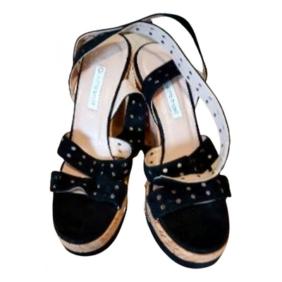 Pre-owned L'autre Chose Leather Sandal In Black