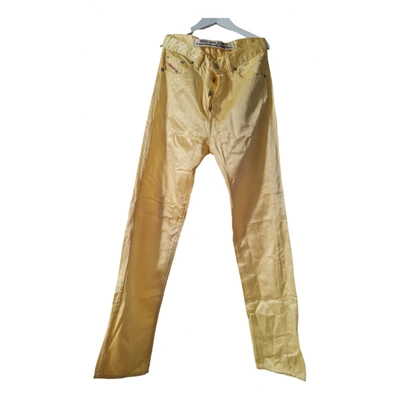 Pre-owned Diesel Trousers In Yellow