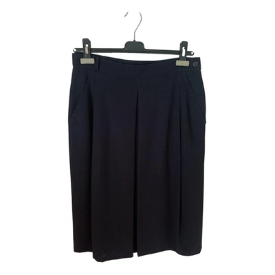 Pre-owned Bruno Magli Wool Mid-length Skirt In Blue