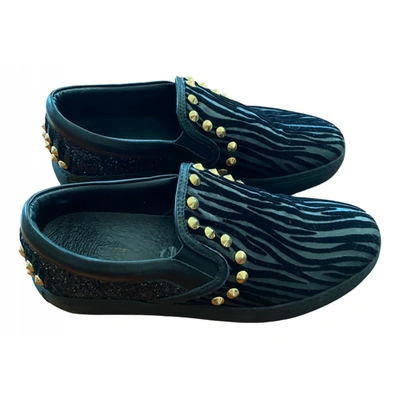 Pre-owned Stokton Leather Flats In Black