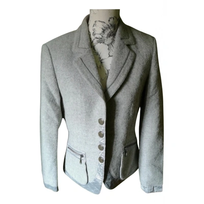 Pre-owned Basler Wool Blazer In Grey
