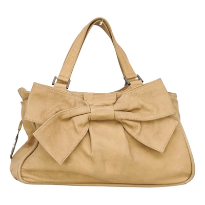 Pre-owned Weill Leather Handbag In Beige