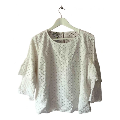 Pre-owned Hobbs White Cotton Top