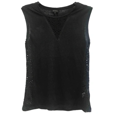 Pre-owned Berenice Linen Vest In Black
