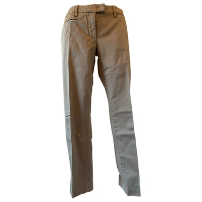 Pre-owned Dondup Straight Pants In Camel