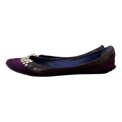 Pre-owned Sigerson Morrison Ballet Flats In Purple