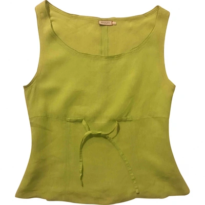 Pre-owned Max & Co Linen Blouse In Green