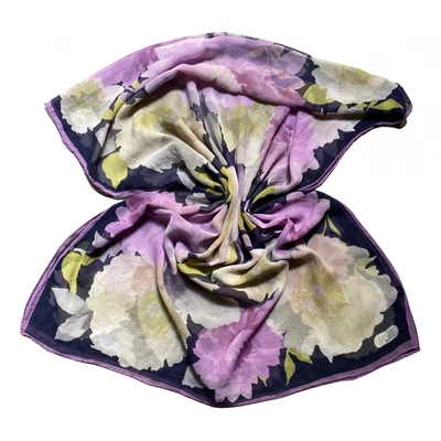 Pre-owned Basile Silk Stole In Purple
