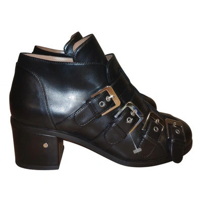 Pre-owned Laurence Dacade Leather Biker Boots In Black